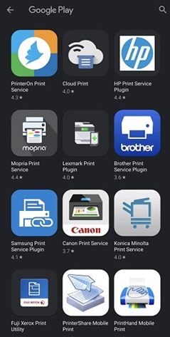 8. printer from the list of available networks