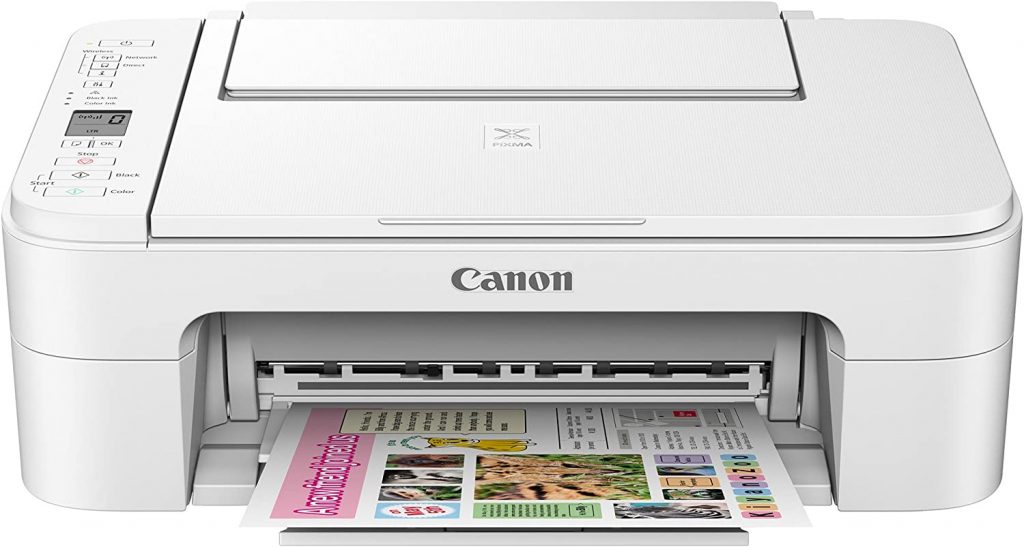 Canon TS3120 Wireless All-In-One Printer, White,21.8 x 17.2 x 8.4
