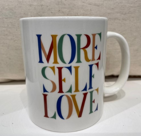 A self-love motto sublimation mug made with sawgrass sublimation paper